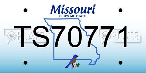 TS70771 Missouri License Plate