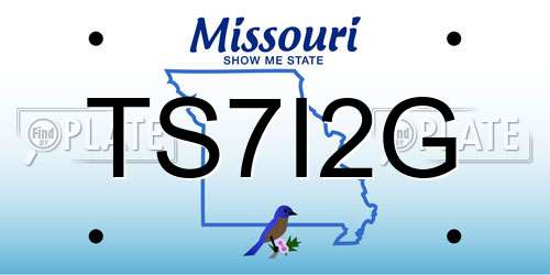 TS7I2G Missouri License Plate