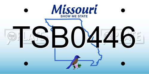 TSB0446 Missouri License Plate