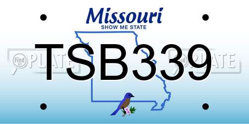 TSB339 Missouri License Plate