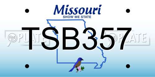 TSB357 Missouri License Plate