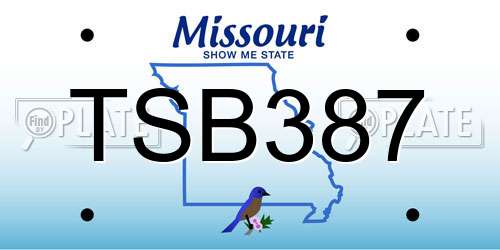 TSB387 Missouri License Plate