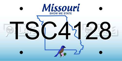 TSC4128 Missouri License Plate
