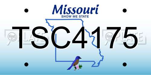 TSC4175 Missouri License Plate