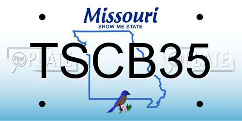 TSCB35 Missouri License Plate