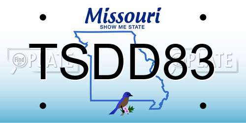 TSDD83 Missouri License Plate