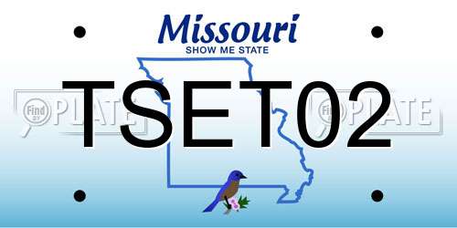 TSET02 Missouri License Plate
