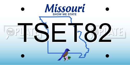 TSET82 Missouri License Plate