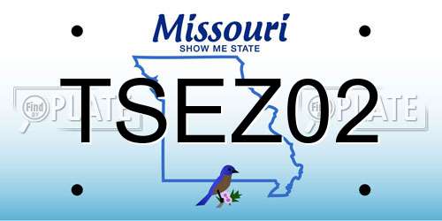 TSEZ02 Missouri License Plate