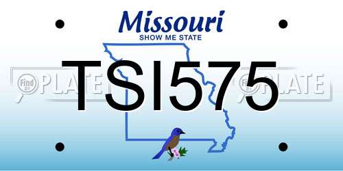 TSI575 Missouri License Plate