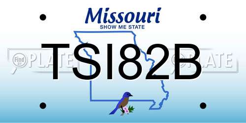 TSI82B Missouri License Plate