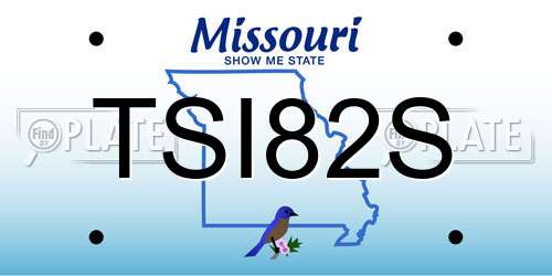 TSI82S Missouri License Plate