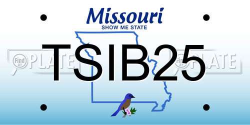 TSIB25 Missouri License Plate