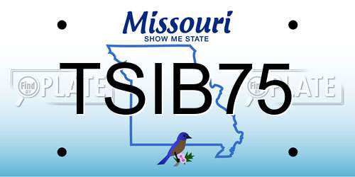 TSIB75 Missouri License Plate