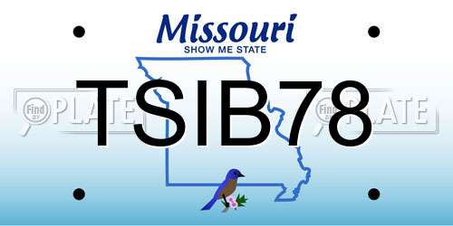 TSIB78 Missouri License Plate