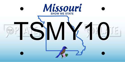 TSMY10 Missouri License Plate