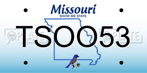 TSOO53 Missouri License Plate