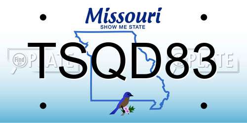 TSQD83 Missouri License Plate