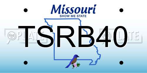 TSRB40 Missouri License Plate