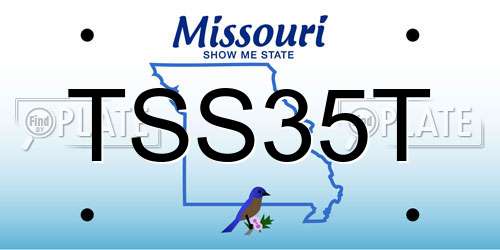 TSS35T Missouri License Plate