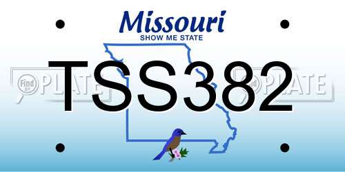 TSS382 Missouri License Plate
