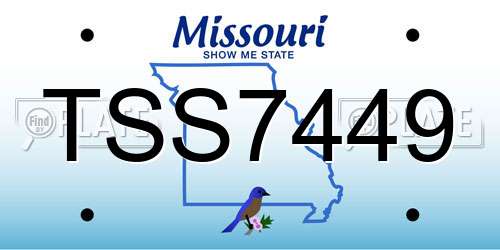 TSS7449 Missouri License Plate