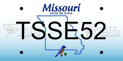 TSSE52 Missouri License Plate