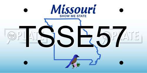 TSSE57 Missouri License Plate