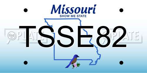 TSSE82 Missouri License Plate