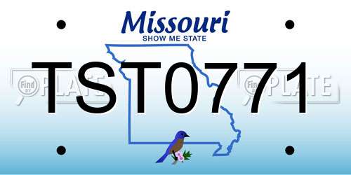 TST0771 Missouri License Plate