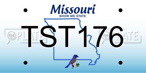 TST176 Missouri License Plate