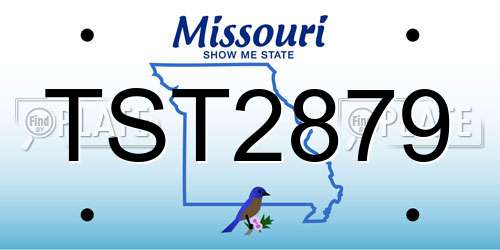 TST2879 Missouri License Plate