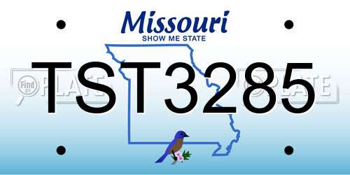 TST3285 Missouri License Plate
