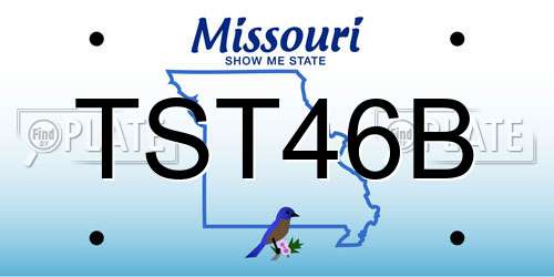 TST46B Missouri License Plate