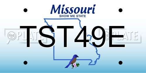 TST49E Missouri License Plate