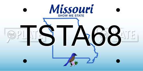 TSTA68 Missouri License Plate
