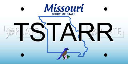 TSTARR Missouri License Plate