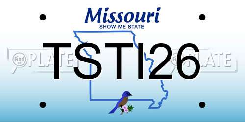 TSTI26 Missouri License Plate