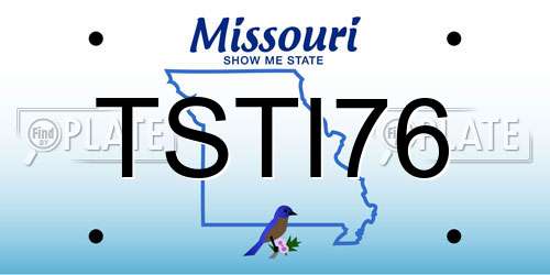 TSTI76 Missouri License Plate