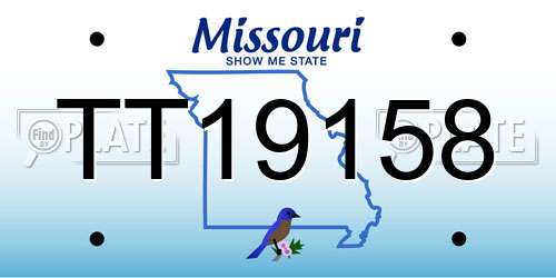 TT19158 Missouri License Plate