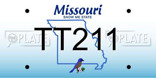 TT211 Missouri License Plate