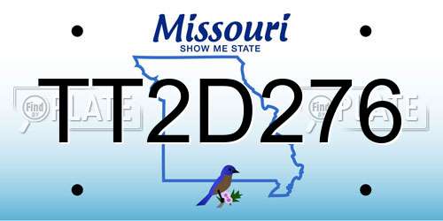 TT2D276 Missouri License Plate