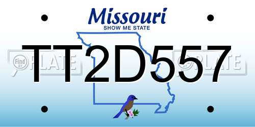 TT2D557 Missouri License Plate
