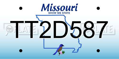 TT2D587 Missouri License Plate