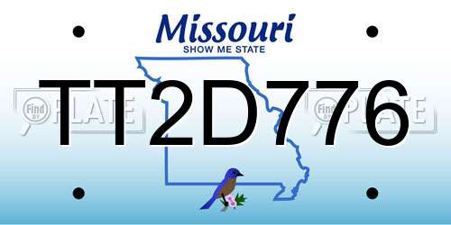 TT2D776 Missouri License Plate