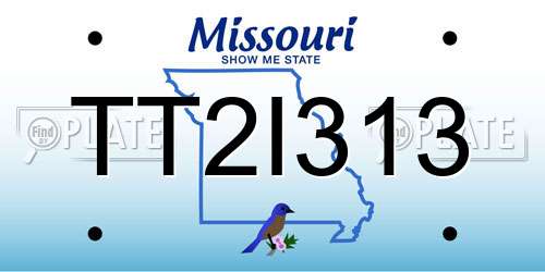 TT2I313 Missouri License Plate