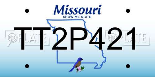 TT2P421 Missouri License Plate