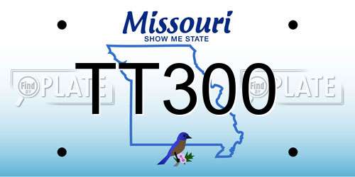 TT300 Missouri License Plate