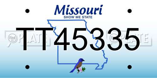 TT45335 Missouri License Plate