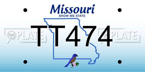 TT474 Missouri License Plate